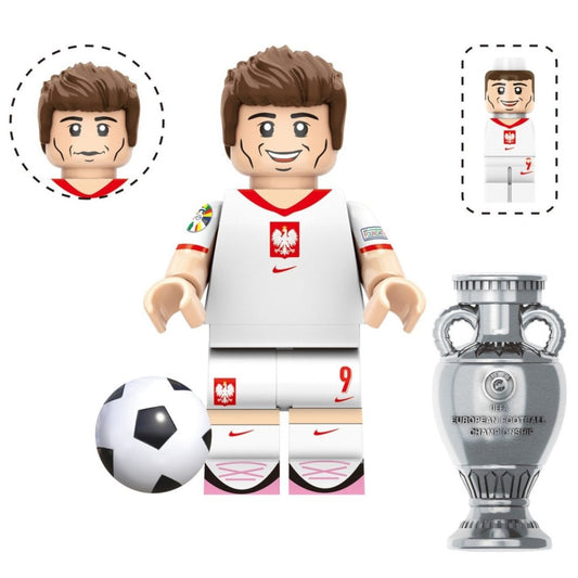 Robert Lewandowski (Poland) Custom Minifigure Football Player