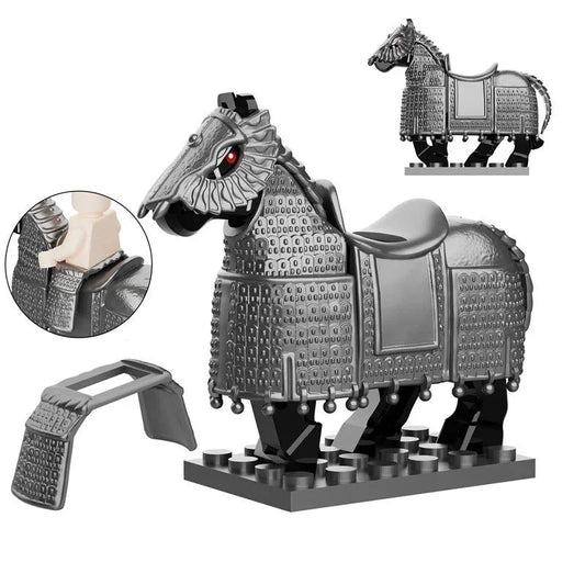 Medieval Armored Warhorse Custom Minifigure