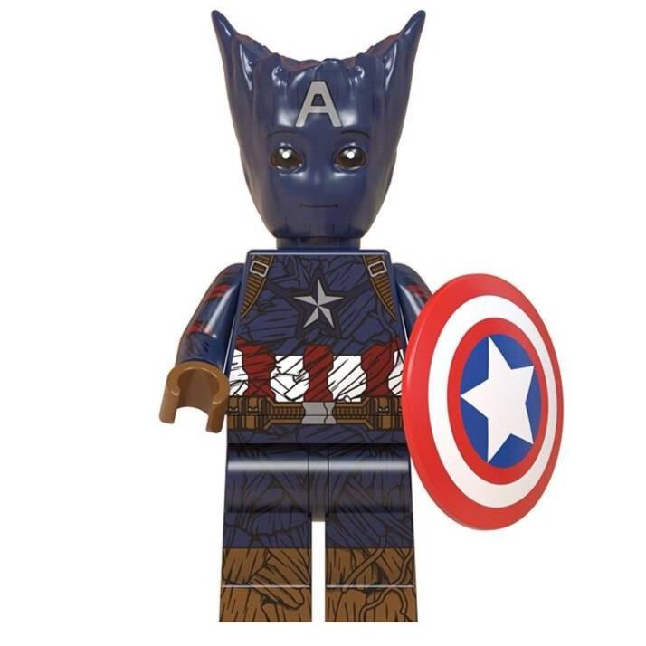 Captain America Groot Custom Marvel Superhero Minifigure