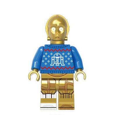 Figurine Star Wars personnalisée du droïde C-3PO chromé doré