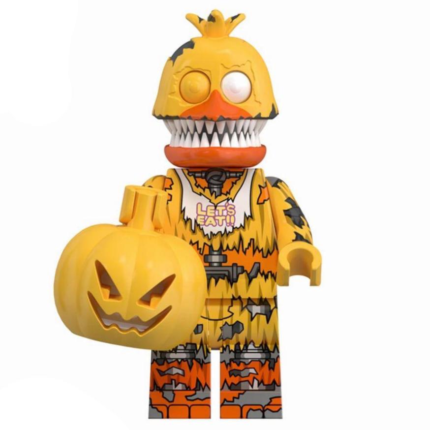 Jack-O-Chica from Five Nights at Freddy's Custom Horror Minifigure