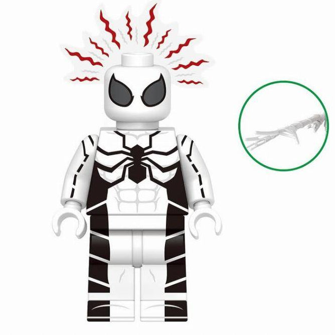 Figurine de super-héros Marvel personnalisée Spider-Man blanc