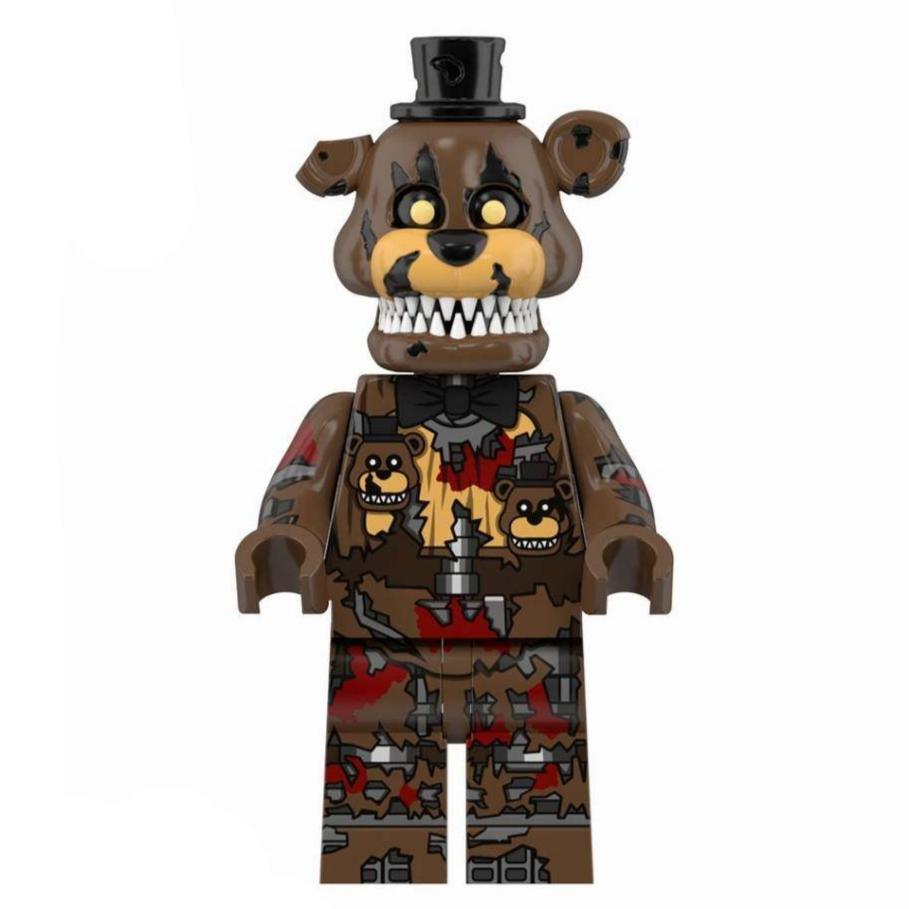 Nightmare Freddy Fazbear from Five Nights at Freddy's Custom Horror Minifigure