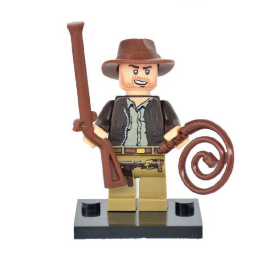 Indiana Jones Minifigure with Lasso and Weapon