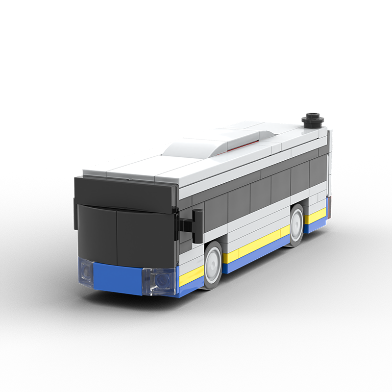 Blue Bus City Transport Custom Car MOC